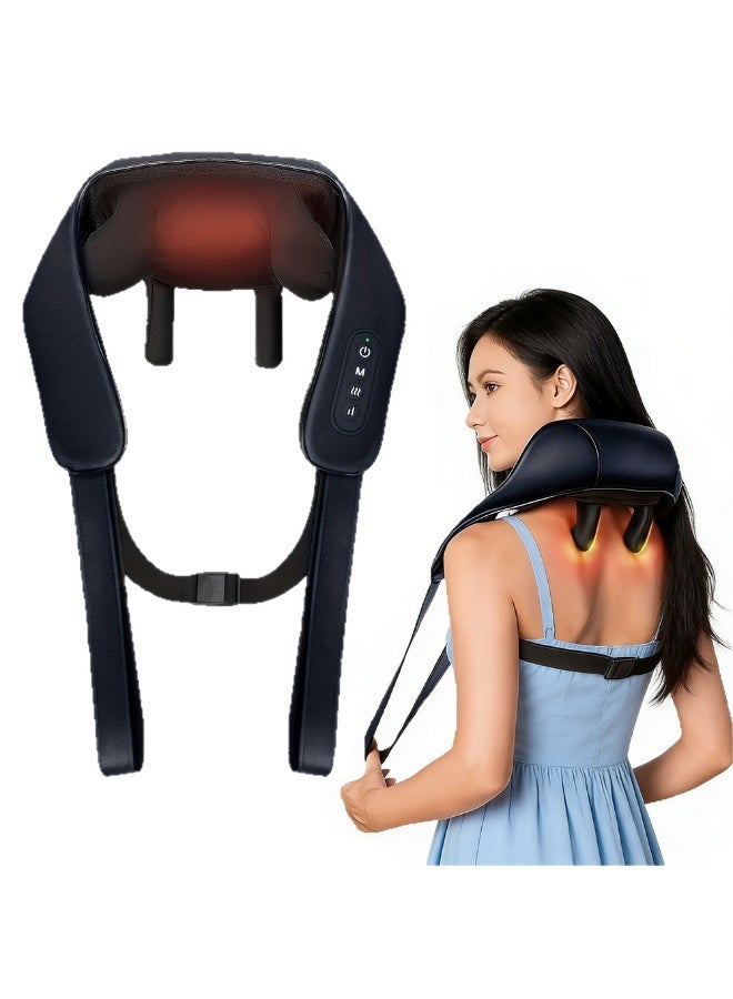 FDTY Shiatsu Neck Massager with Heat, 3D Deep Tissue Kneading Massager for Neck Back Shoulder Foot Leg, Muscle Relax for Home Car, Comfort Gift for Women Men(Black) - Image 1